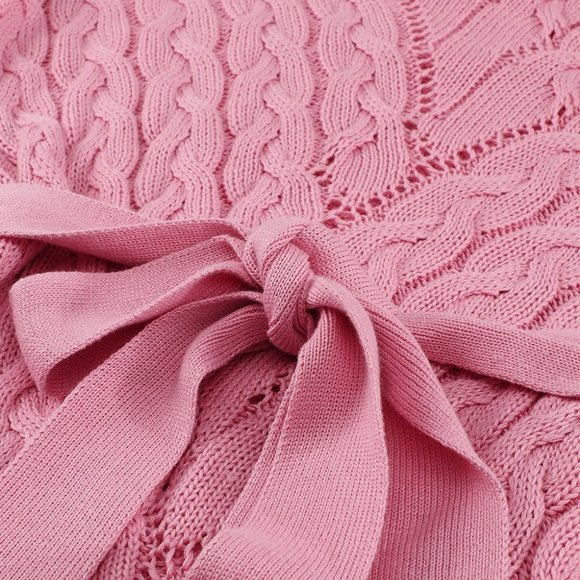 CABLE-KNIT BELTED TURTLENECK SWEATER DRESS - Picture 3 of 6